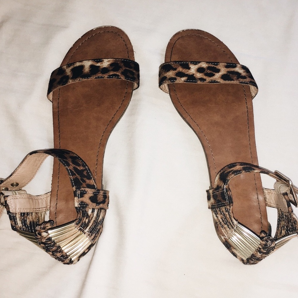 Cheetah print sandals